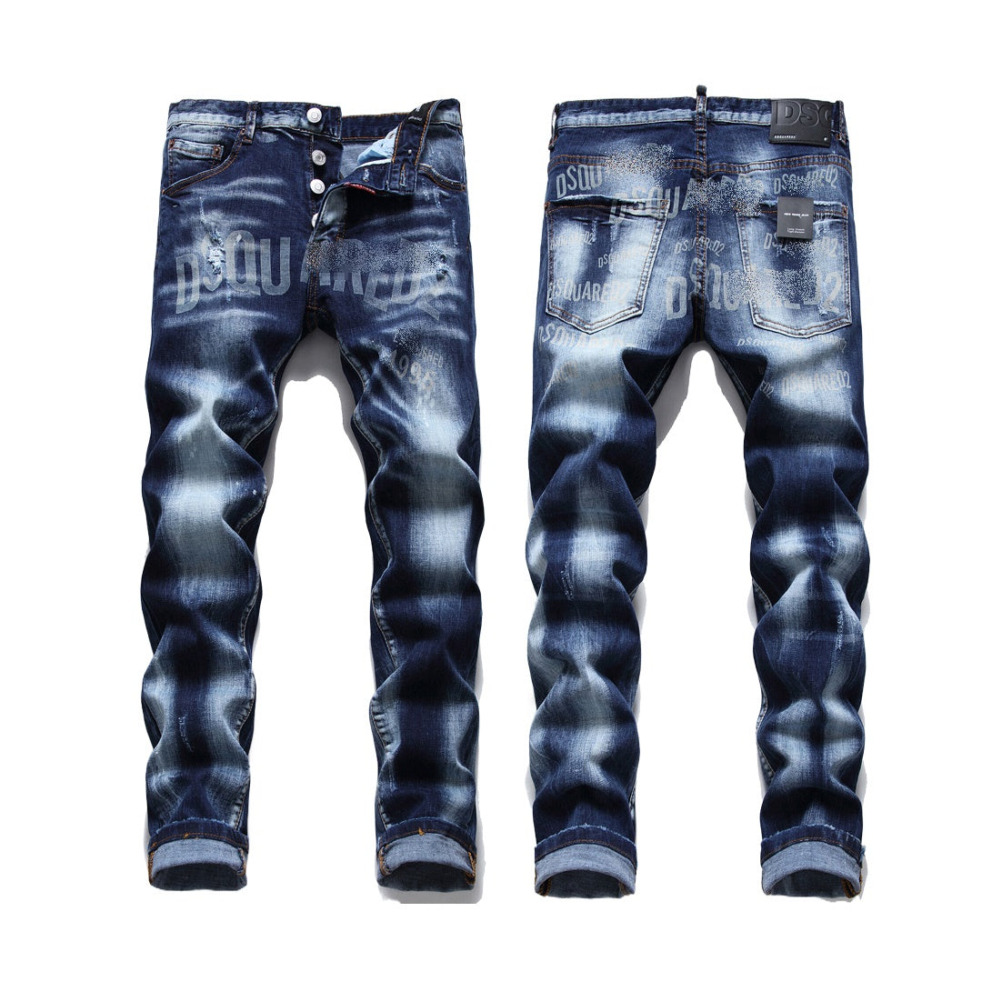 New-DSQ2 2025SS printing Jeans