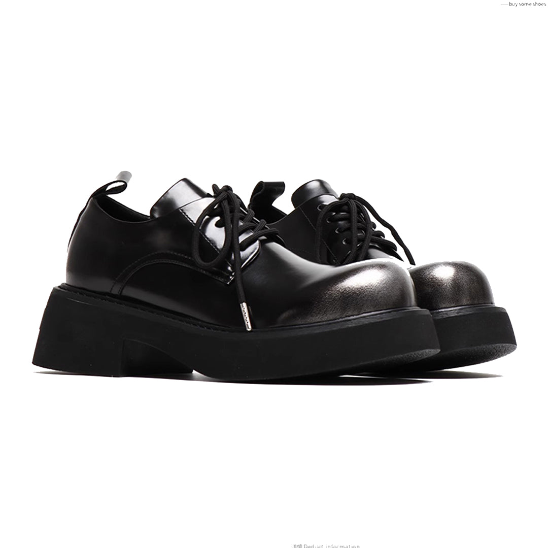 Retro distressed derby shoes