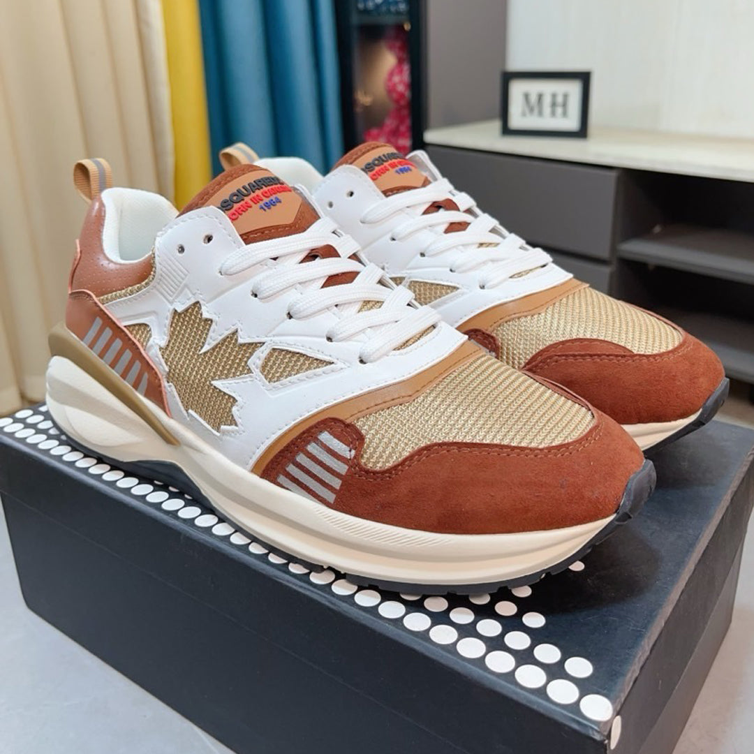 NEW-DSQ2 Men's shoes Leather sneakers