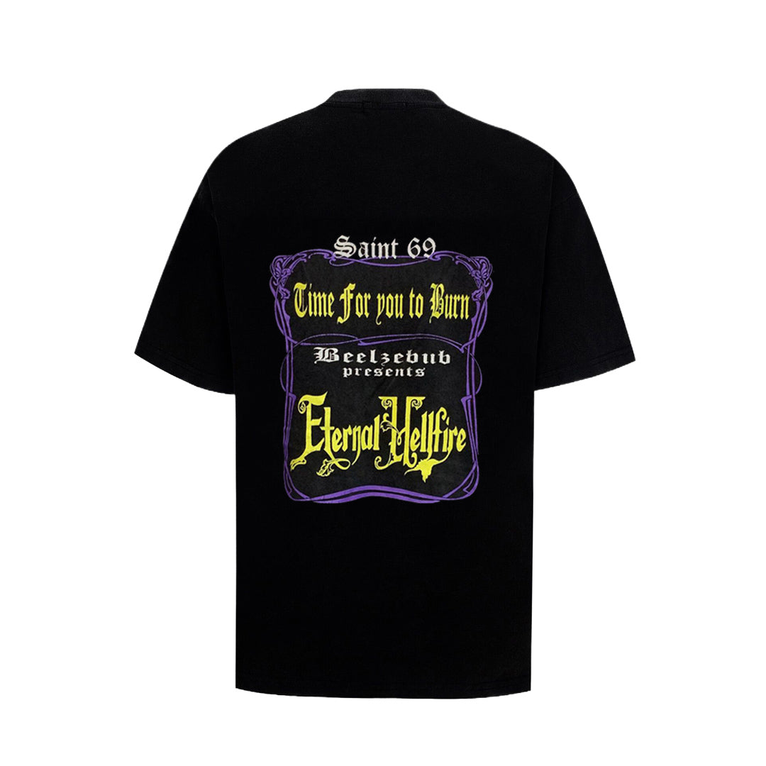 New-Saint Michael 2024ss Black T-shirt