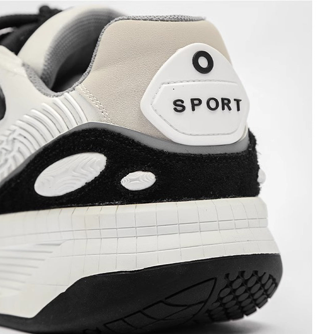 Black and white panda bread shoes