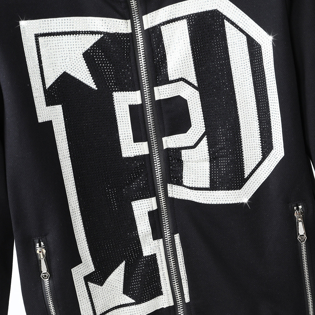 PIEIN Black Embroidery Hoodie