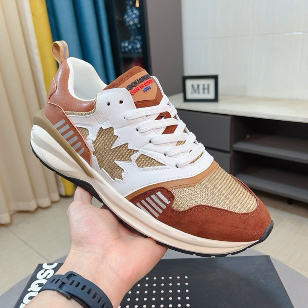 NEW-DSQ2 Men's shoes Leather sneakers