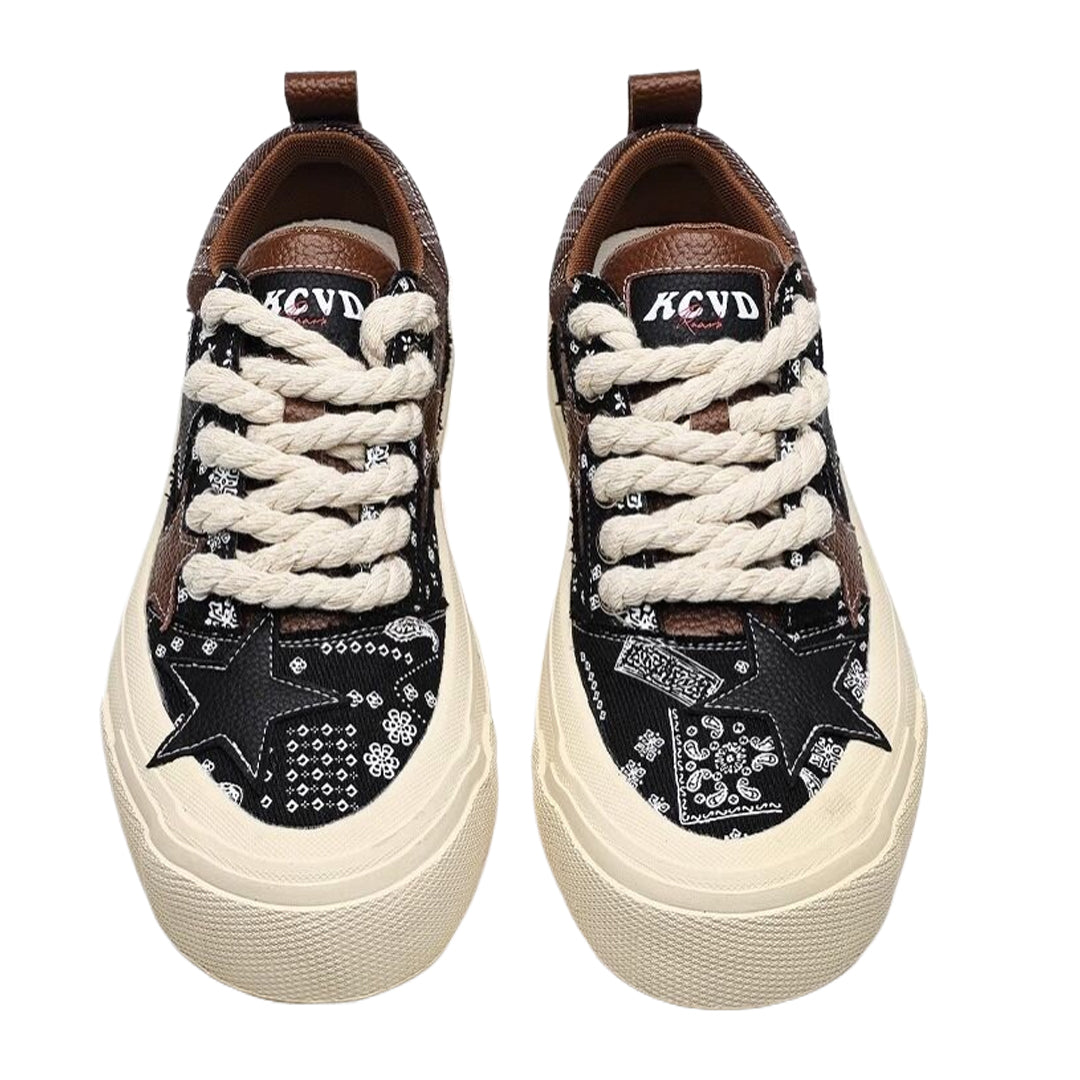 Niche cashew flower canvas shoes trend