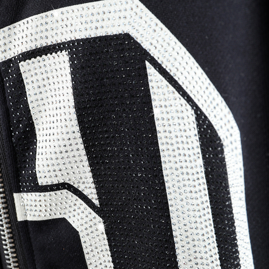 PIEIN Black Embroidery Hoodie