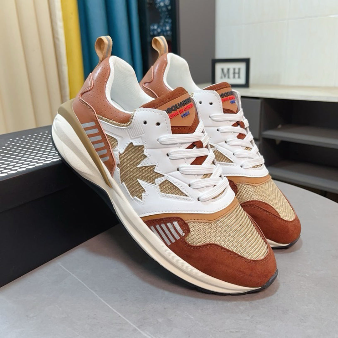 NEW-DSQ2 Men's shoes Leather sneakers