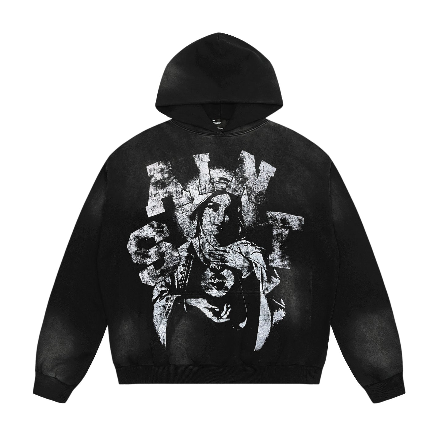 New-Saint Michael Black Prints Hoodie
