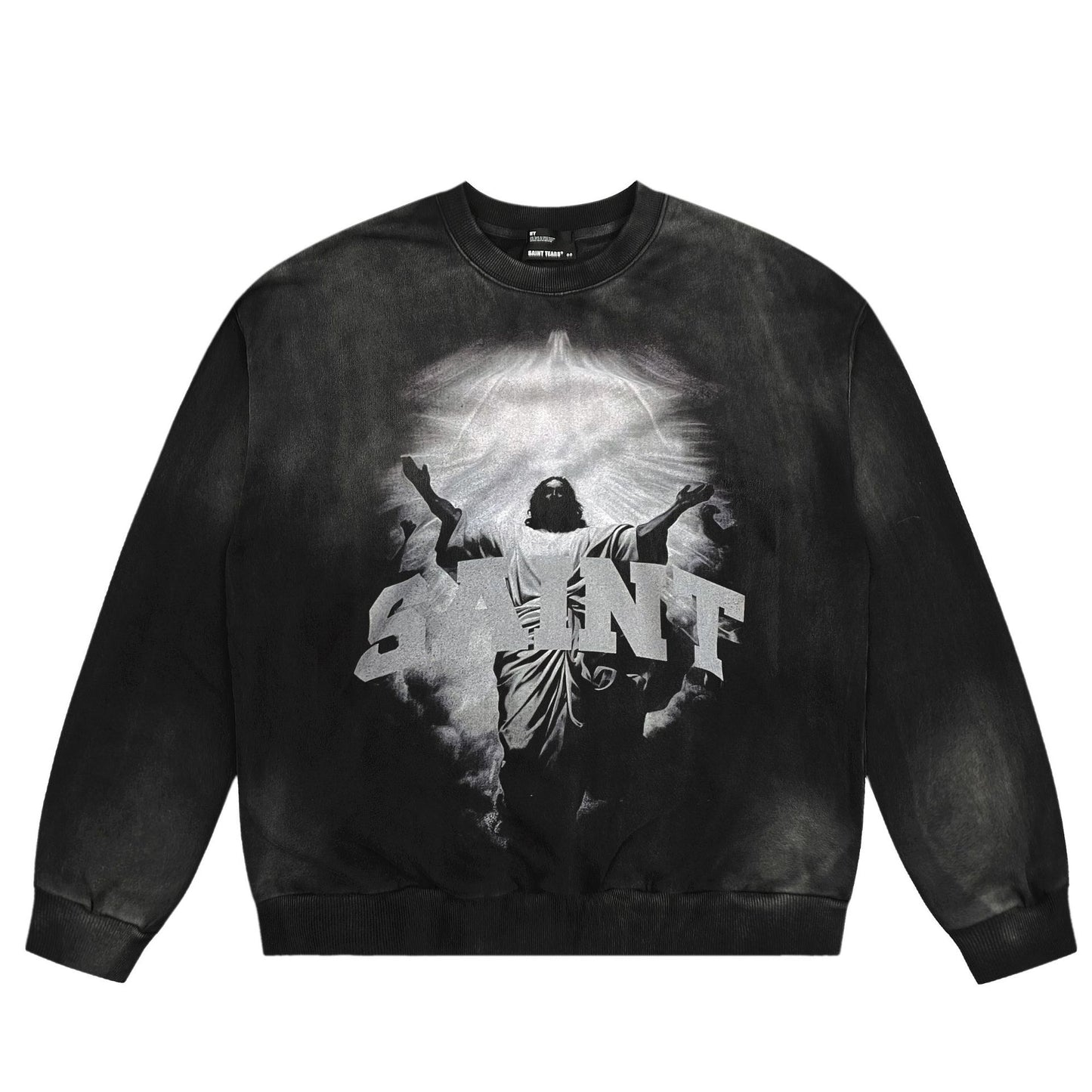 New-Saint Michael Black Prints Sweatshirt