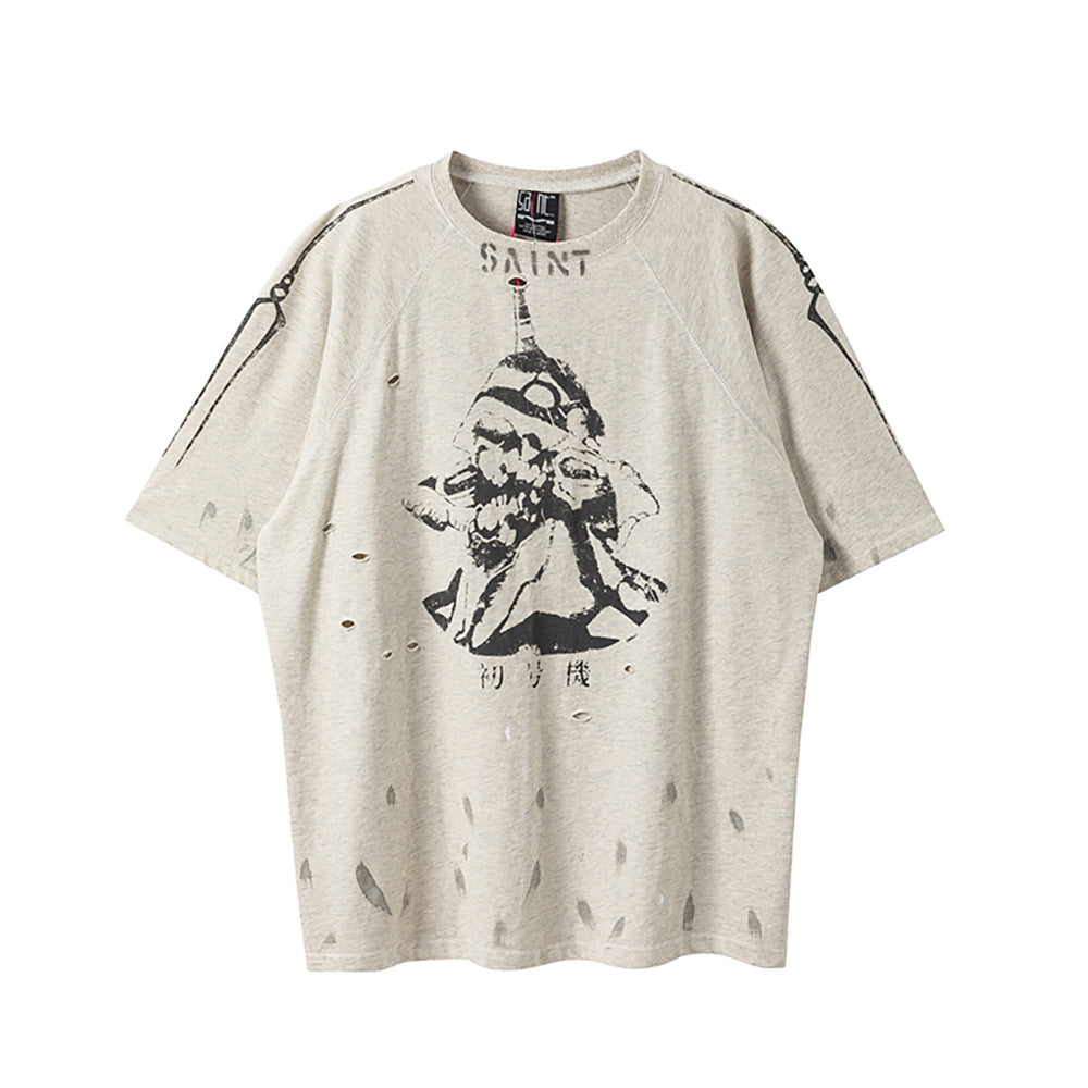 New-Saint Michael 24ss Hole T-shirt