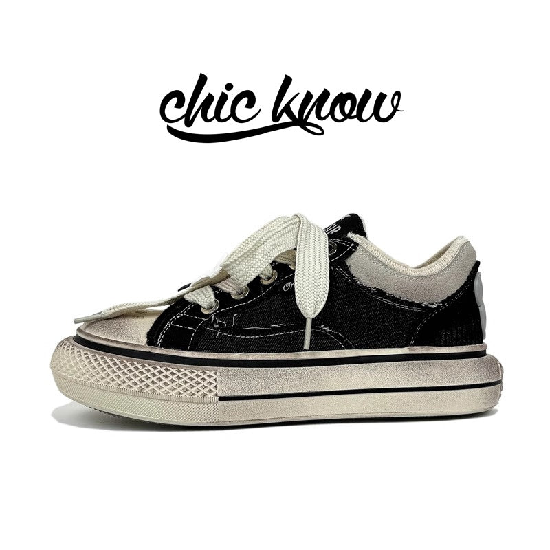 Thick sole versatile casual sneakers