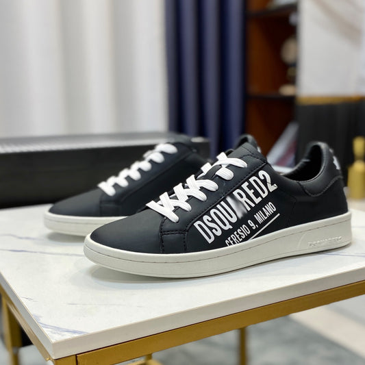 NEW-DSQ2 Men's shoes Leather sneakers