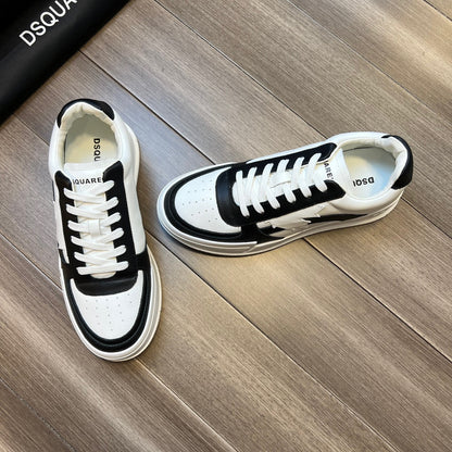 Flache Schuhe mit großem Kopf 
