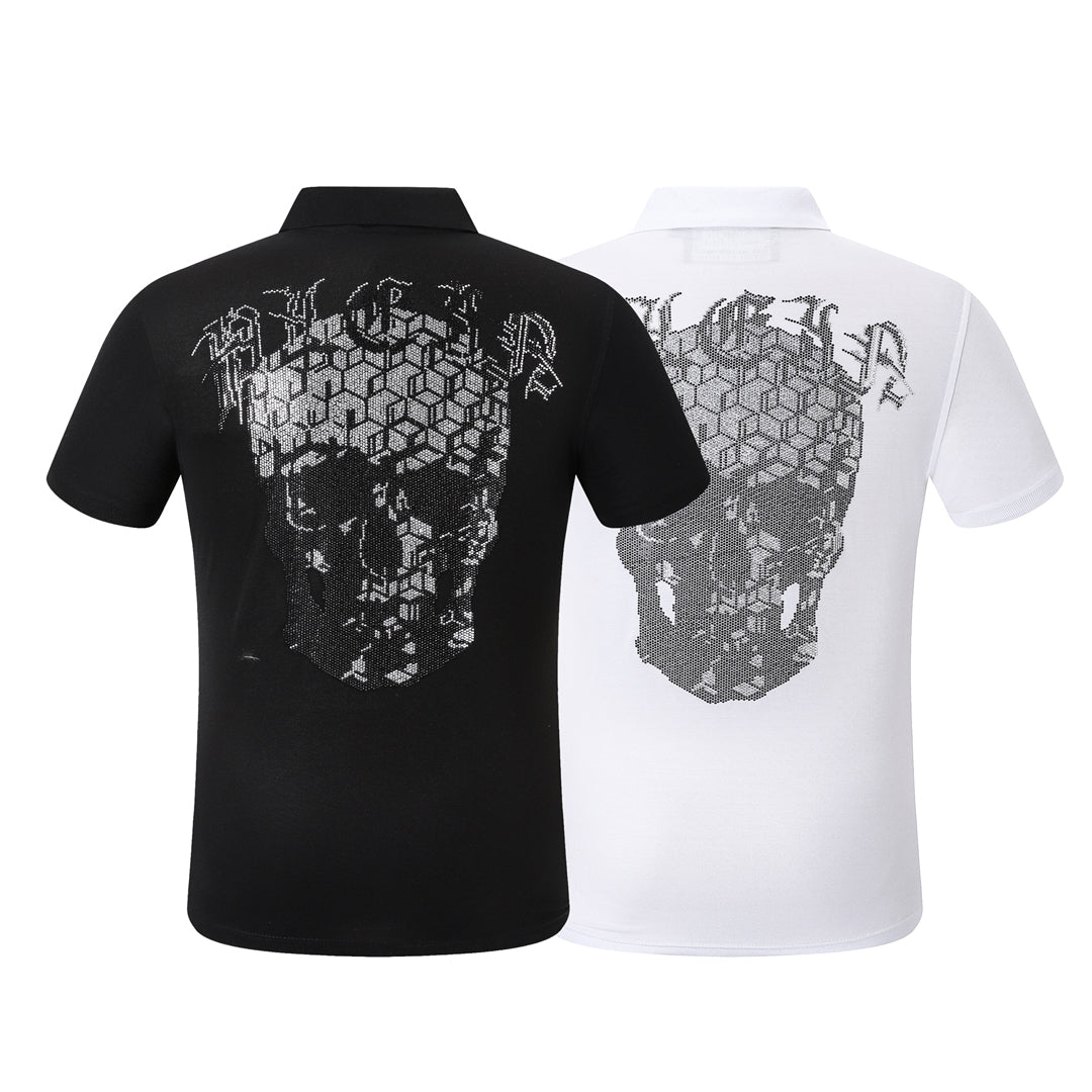 New- Skull Hot stamp POLO shirt