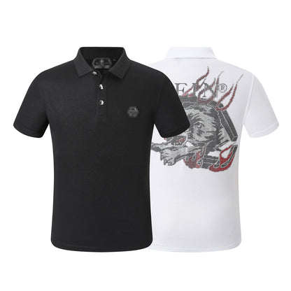 New- Hot stamp Skull POLO shirt