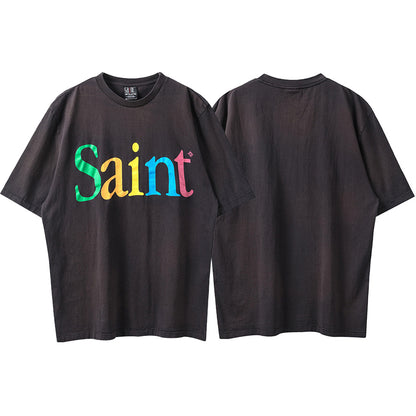 New-Saint Michael 2024ss Black T-shirt