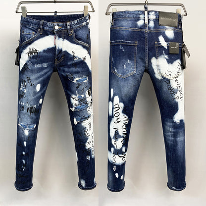 DSQ2 Hole Patch print Jeans