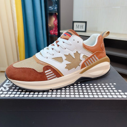 NEW-DSQ2 Men's shoes Leather sneakers
