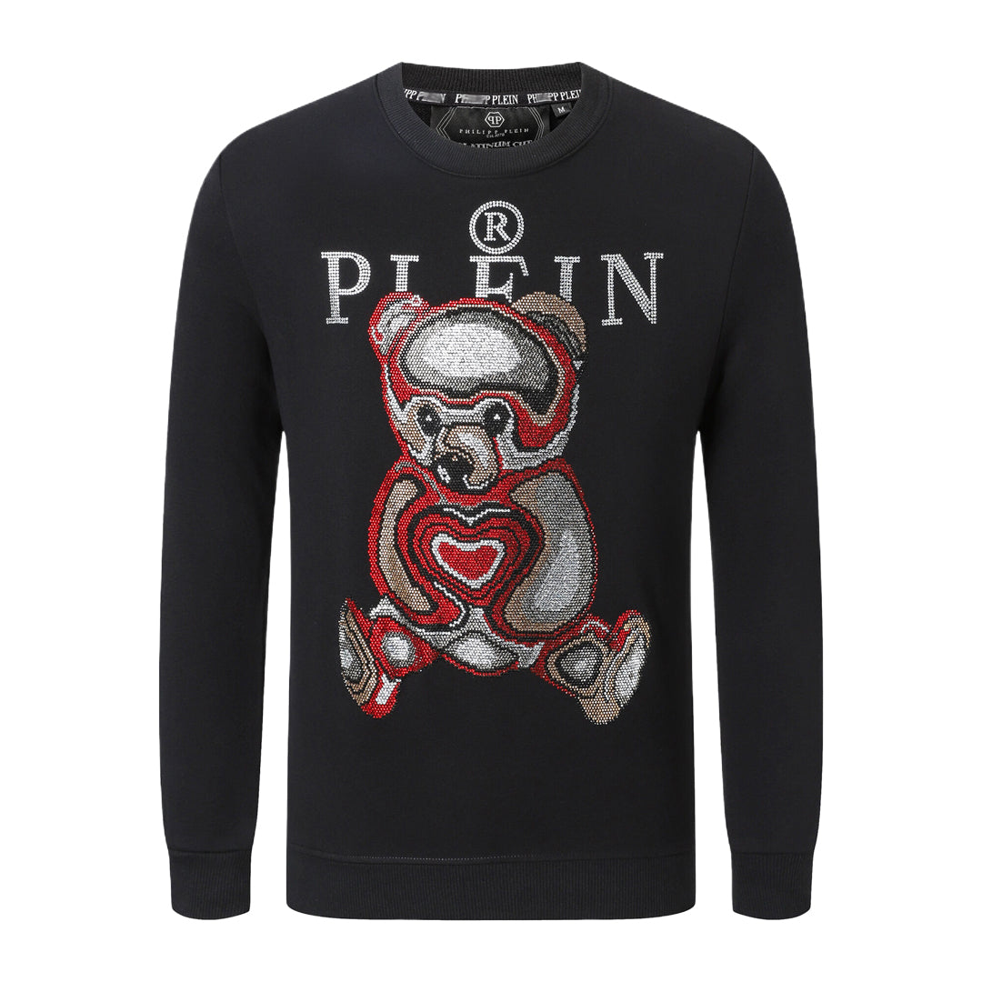 PIEIN 2025ss Little Bear Black Hoodie