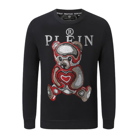 PIEIN 2025ss Little Bear Black Hoodie