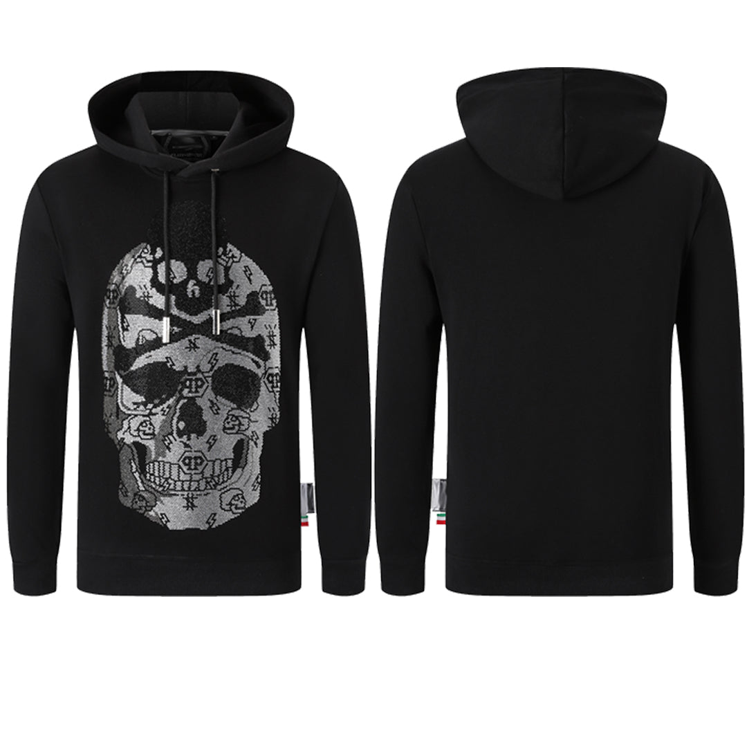 New-2025ss Skull Print Hoodie