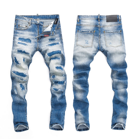 DSQ2 Neue elastische waschbare Löcher Jeans