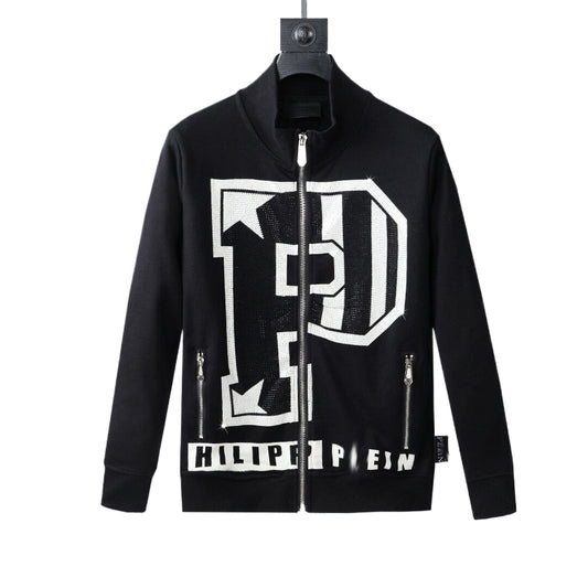 PIEIN  Black Embroidery Hoodie