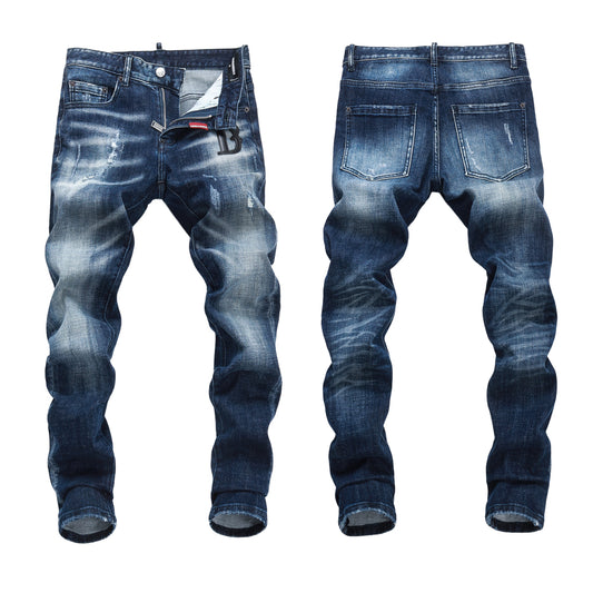New-DSQ2 Hole Patch Slim fit Jeans