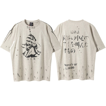 New-Saint Michael 24ss Hole T-shirt