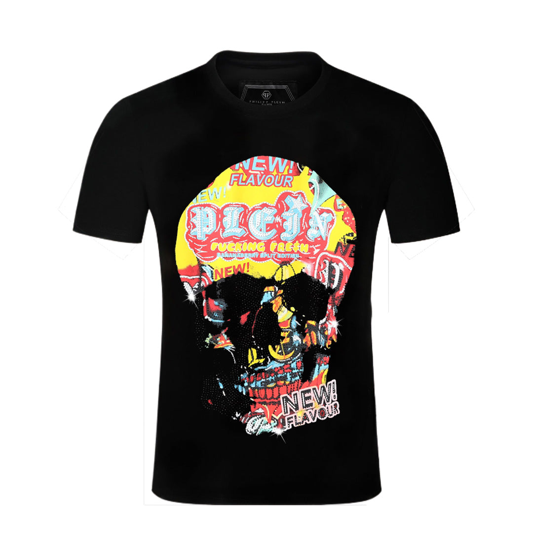 New- 25ss Skull Black T-shirt