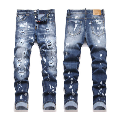 New-DSQ2 Personality Holes Jeans
