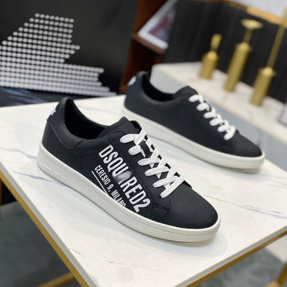NEW-DSQ2 Men's shoes Leather sneakers