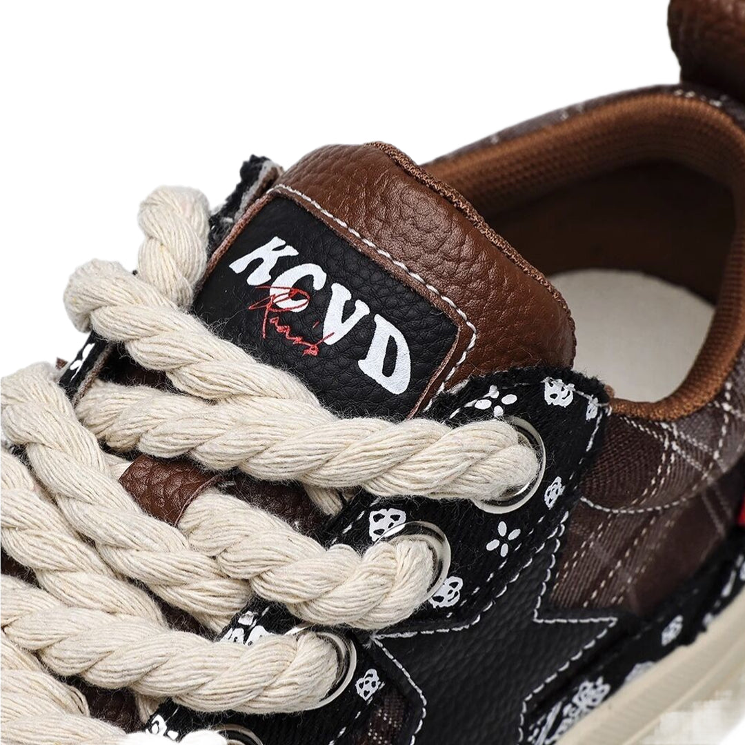 Niche cashew flower canvas shoes trend