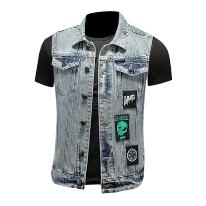 New-DSQ2 24ss cowboy Denim vest