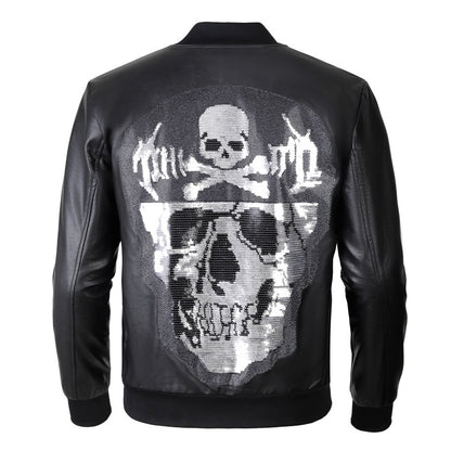New- Printed Genuine leather Jacket