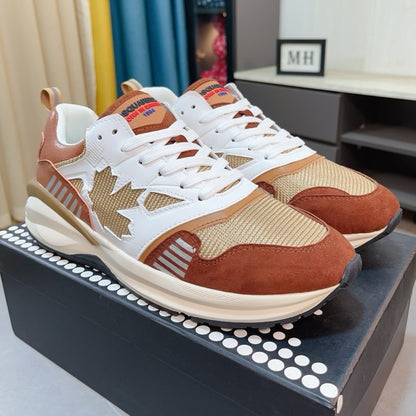 NEW-DSQ2 Men's shoes Leather sneakers