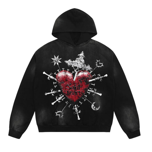 New-Saint Michael 24ss Black Hoodie