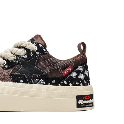 Niche cashew flower canvas shoes trend