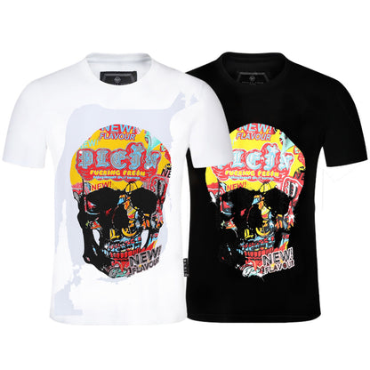 New- 25ss Skull Black T-shirt