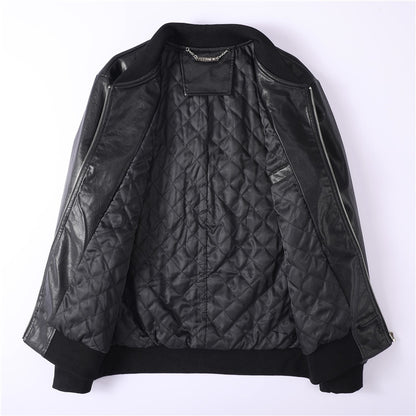 New- Printed Genuine leather Jacket