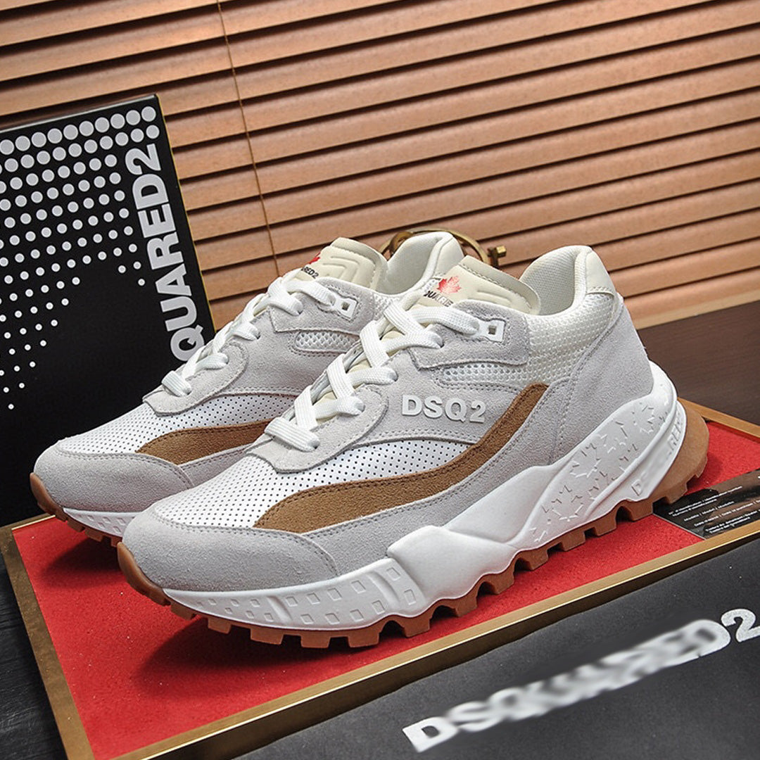 Flache Schuhe mit großem Kopf 