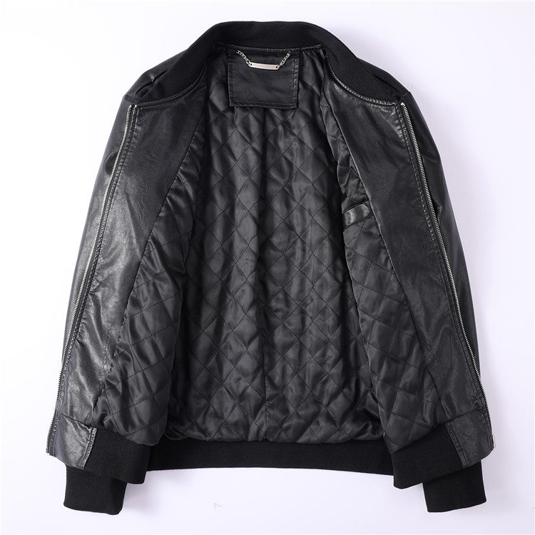 New- Printed Genuine leather Jacket