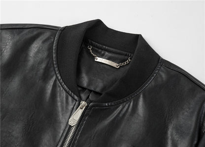 New- Printed Genuine leather Jacket