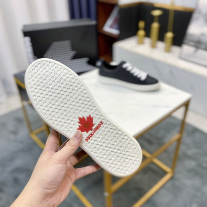 NEW-DSQ2 Men's shoes Leather sneakers