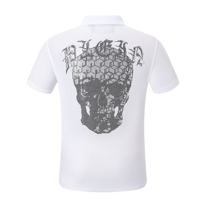 New- Skull Hot stamp POLO shirt
