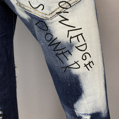 DSQ2 Hole Patch print Jeans