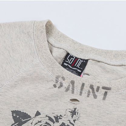 New-Saint Michael 2024ss Hole T-shirt