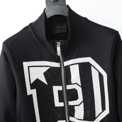 PIEIN  Black Embroidery Hoodie