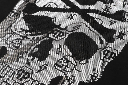 New-2025ss Skull Print Hoodie