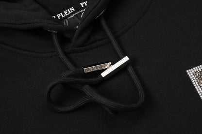 New- 2025ss Black Skull Hoodie