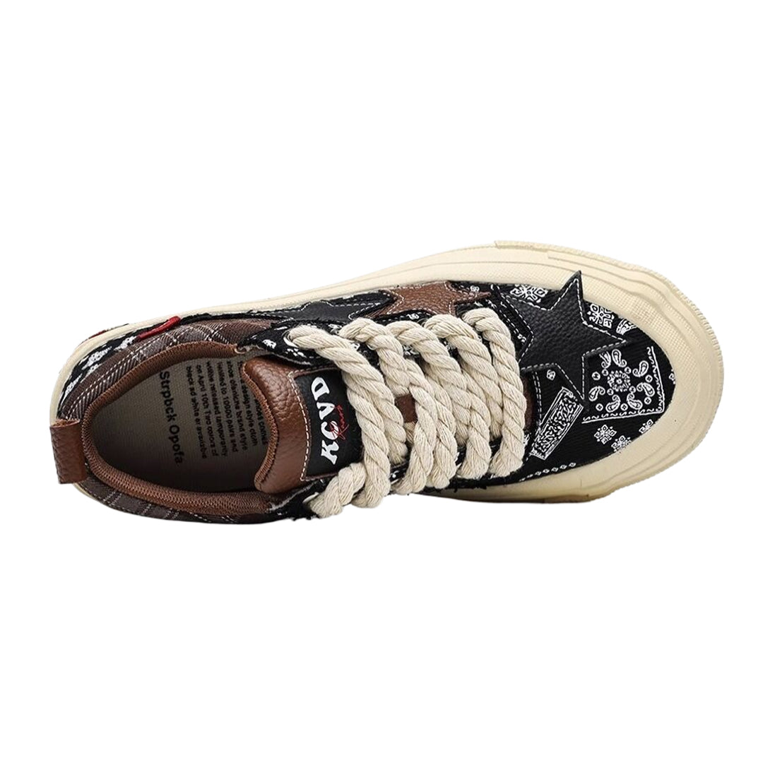 Niche cashew flower canvas shoes trend